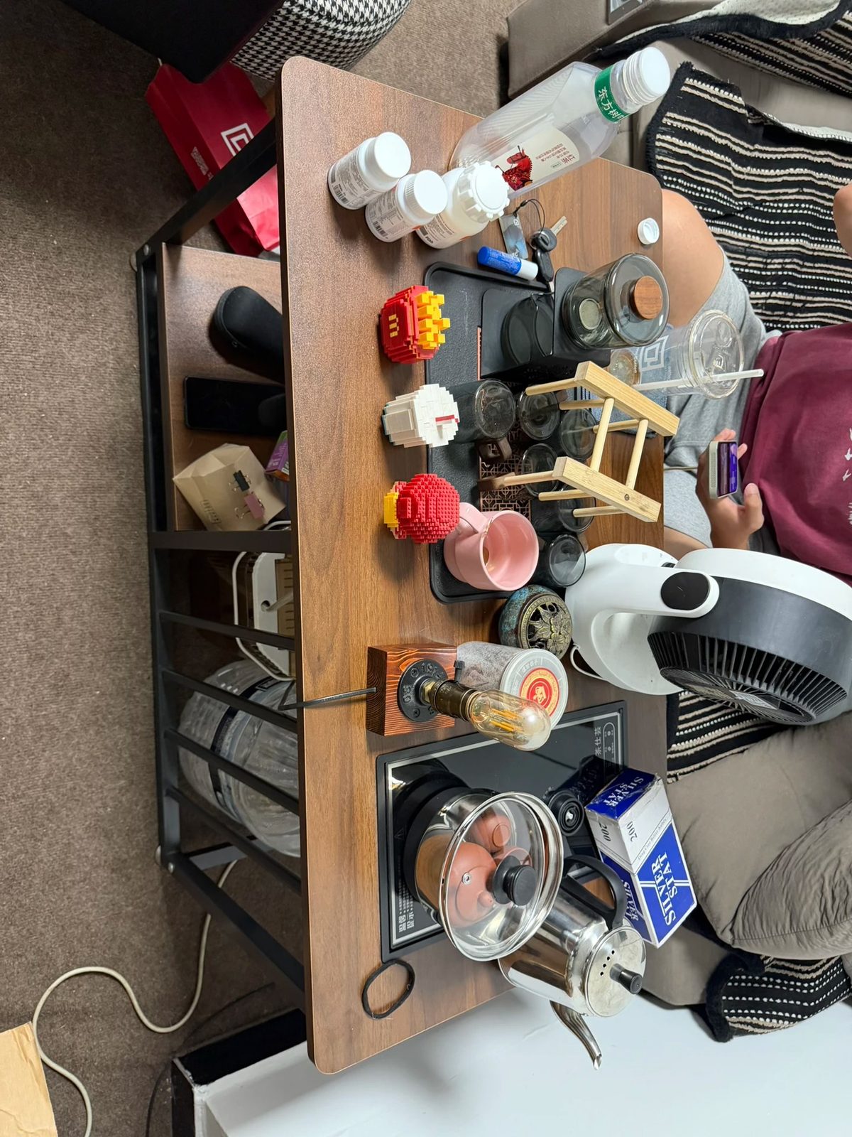 实木茶桌,义乌旧货回收现场实拍